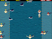 Tubarões contra nadadores