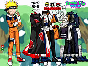 Naruto und Frieds kleiden oben an