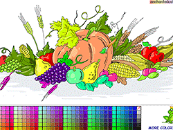 Herfst oogst kleurplaat