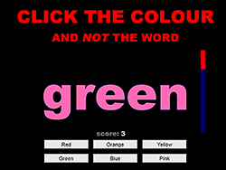 Fare clic su Il colore, non sulla parola