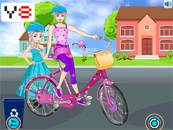 Pulizia della bicicletta della principessa