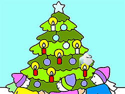 colorear arbol de navidad