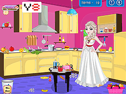 Pulizia della cucina della principessa Elsa