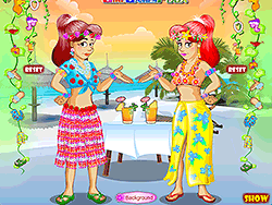 Vestir a las hermanas hawaianas