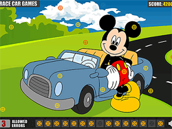 Pneus escondidos para carros do Mickey Mouse