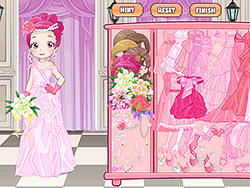 Розовое платье невесты