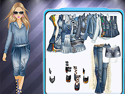 Seizoensgebonden denim-dress-up