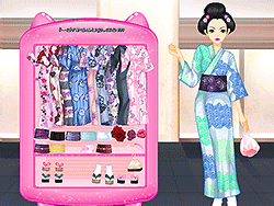 Süßes Kimono-Dressup