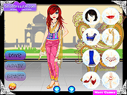 Süßes indisches Mädchen-Dressing