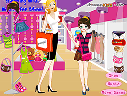 Faire du shopping avec maman pour l'école