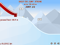 Salto de esqui de ovelha Xtreme