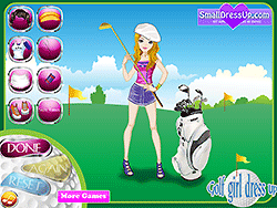 Vestir garota de golfe