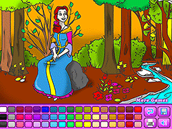 Colorazione della principessa della foresta