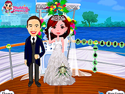 Boat Sunset Wedding Dress Up