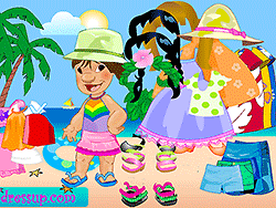 Hawaiianisches Strandkleid