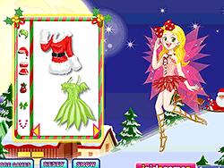 賢いクリスマスの妖精のドレスアップ
