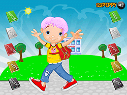 Felice ragazzo di scuola Dressup