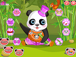 可爱的熊猫装扮