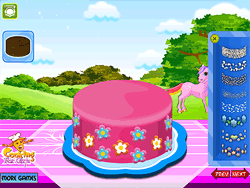 Decoración de pastel de pony