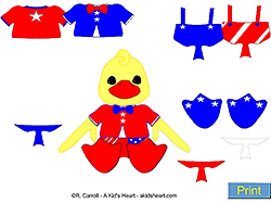 Patriotisches Enten-Dressup