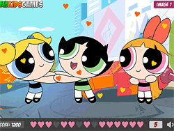 Powerpuff Girls trouvant des cœurs