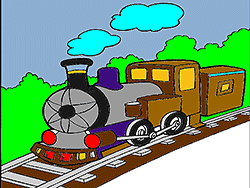 Libro para colorear de tren