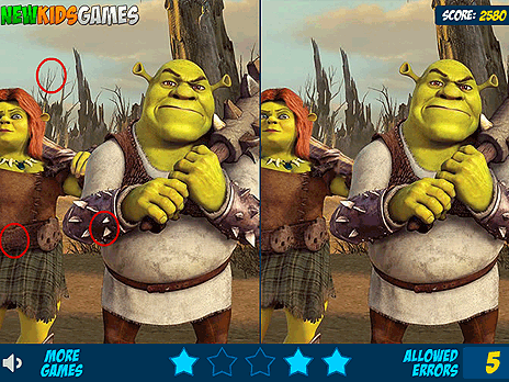 Différences Shrek