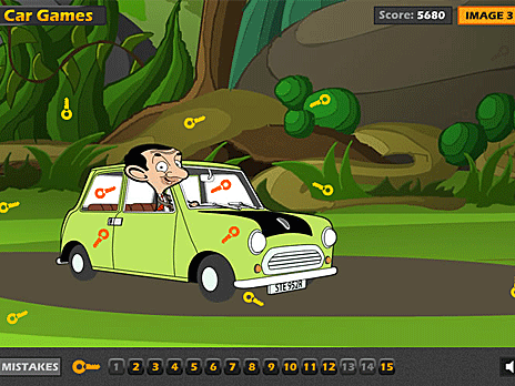 Chaves escondidas do carro Mr. Bean