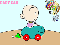 Coche De Bebé Para Colorear