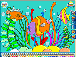 Tropische Fische zum Ausmalen