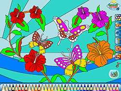 Tropikal Kelebekler Boyama