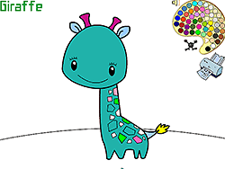 Coloriage girafe