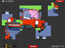 Quebra-cabeça do carro Peppa Pig