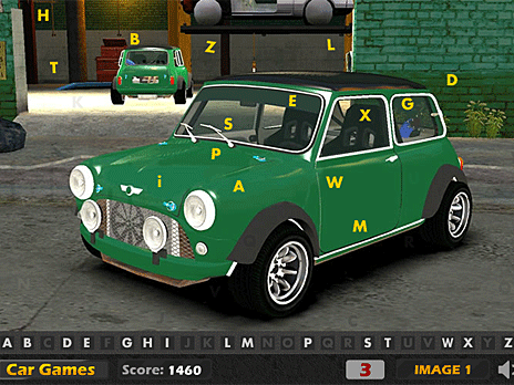 Mini-auto's verborgen letters