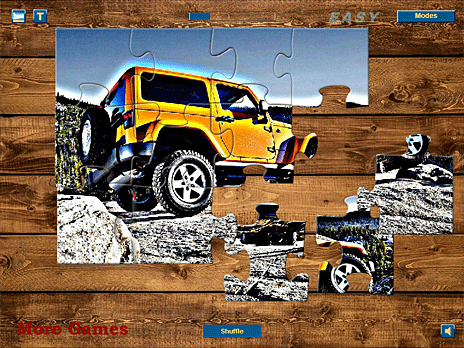 Yellow Jeep Off-Road Puzzle