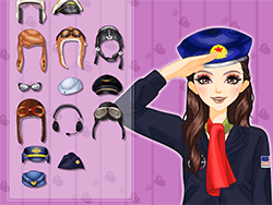 파일럿 소녀 Dressup